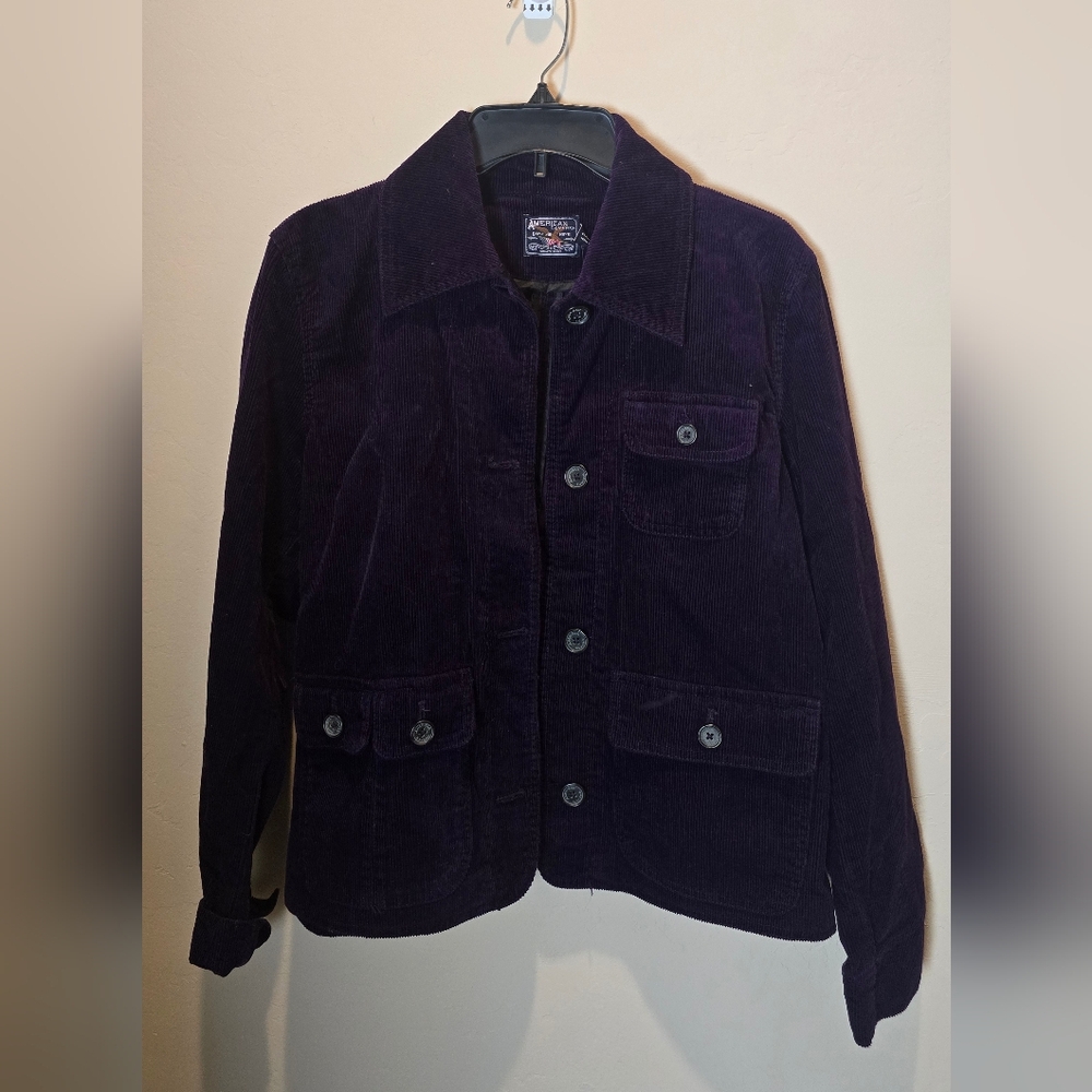 American Livong Purple Corduroy Women's Jacket NWT